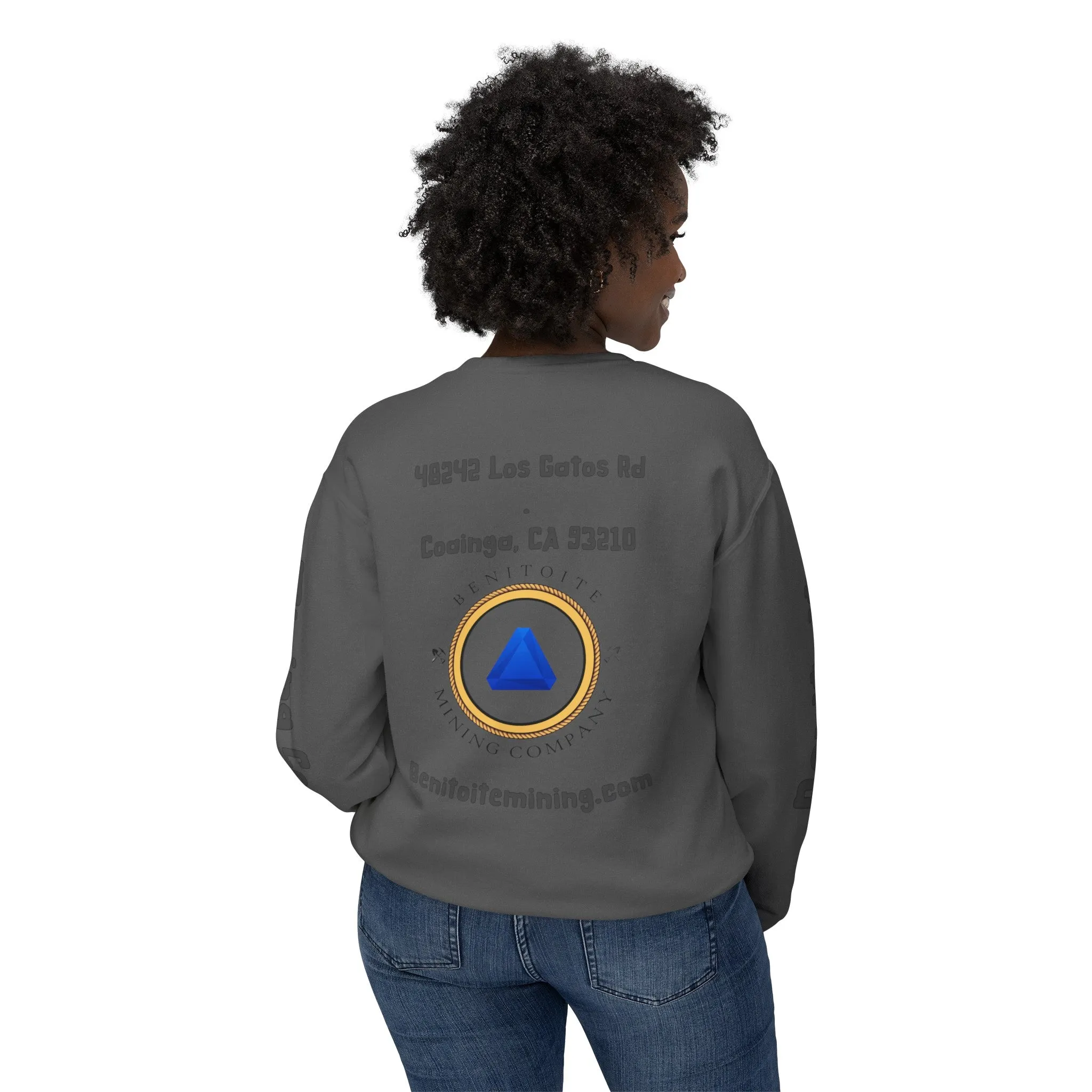 Benitoite Mining Co Unisex Lightweight Crewneck Sweatshirt