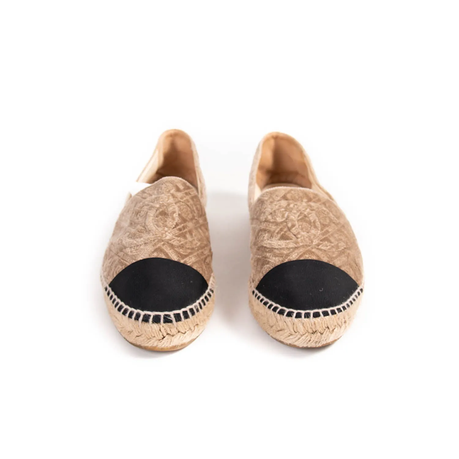 Chanel Velvet CC Espadrilles